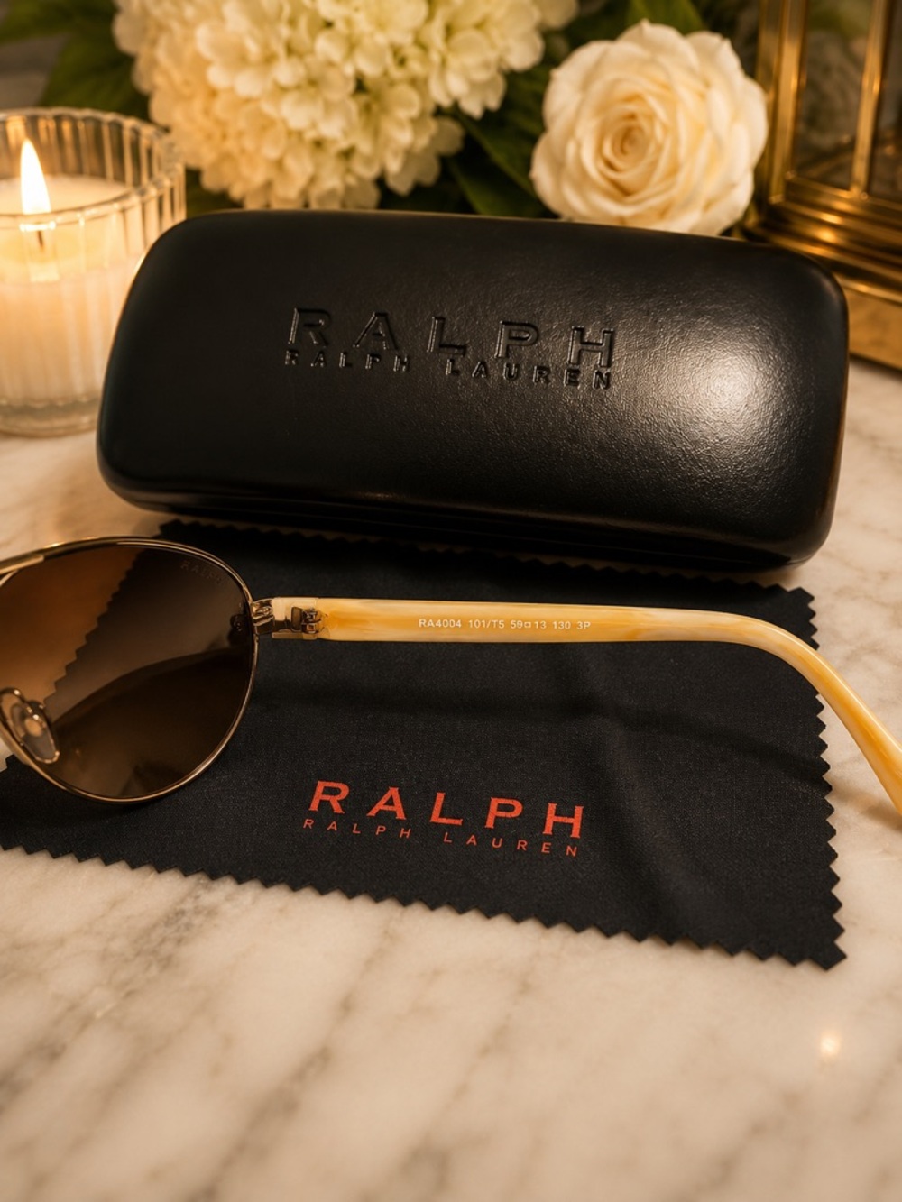 Ralph Lauren Polarized Aviator Sunglasses - Picture 6 of 6